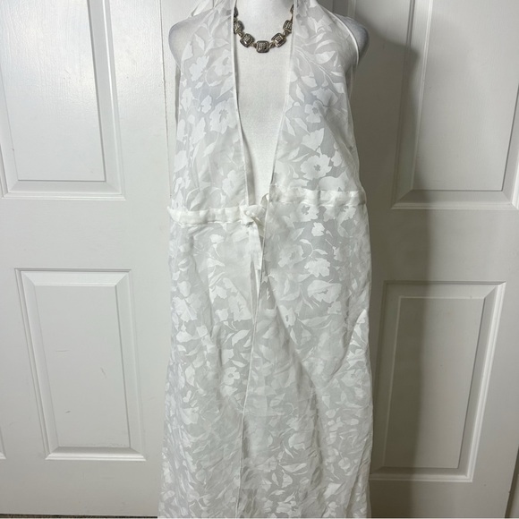 MILLY White Dominique Burnout Floral Cover-up Maxi Dress (Size M/L) - Picture 3 of 13